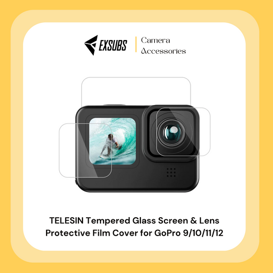 TELESIN Tempered Glass Screen & Lens Protective Film Cover for GoPro 9/10/11/12