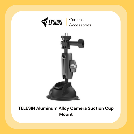 TELESIN Aluminum Alloy Camera Suction Cup Mount