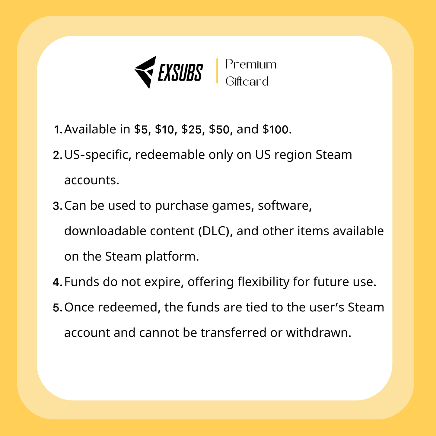 Steam GiftCard (US)